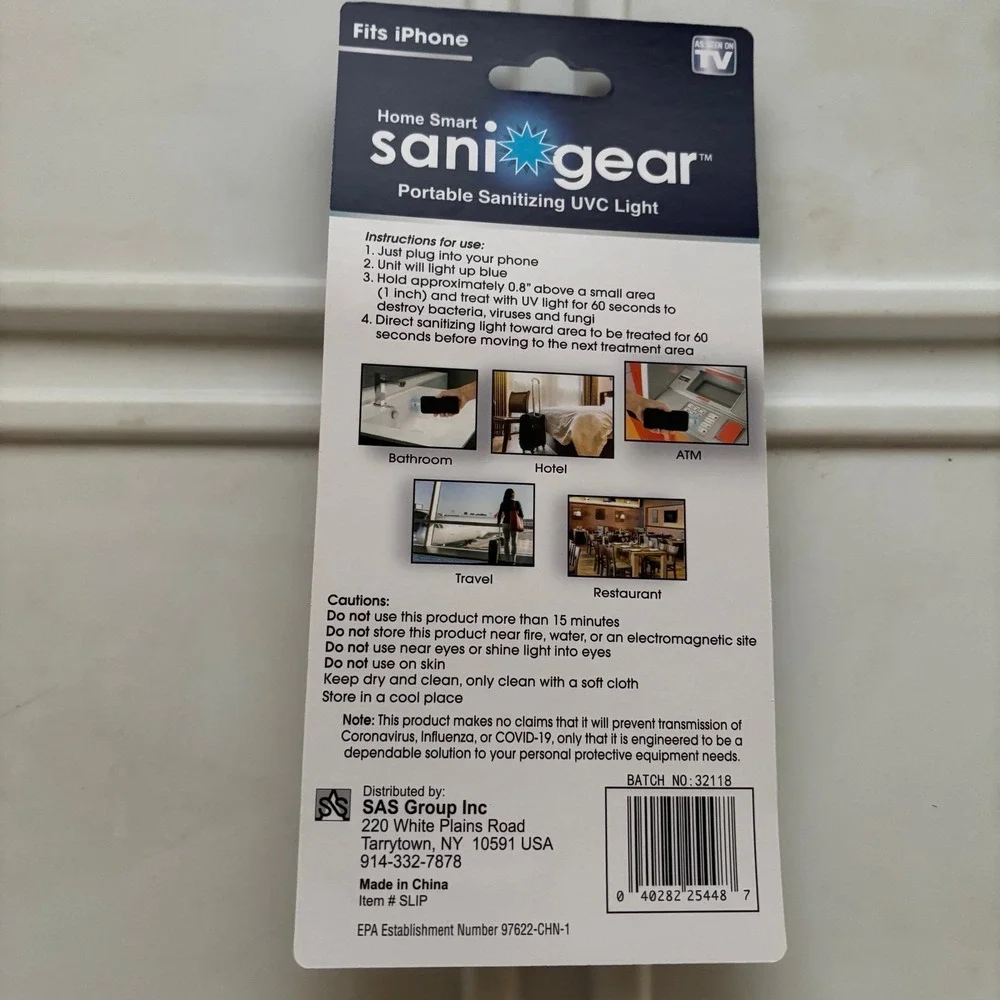 NEW Sani Gear‎ Sanitizing UVC Light Keychain